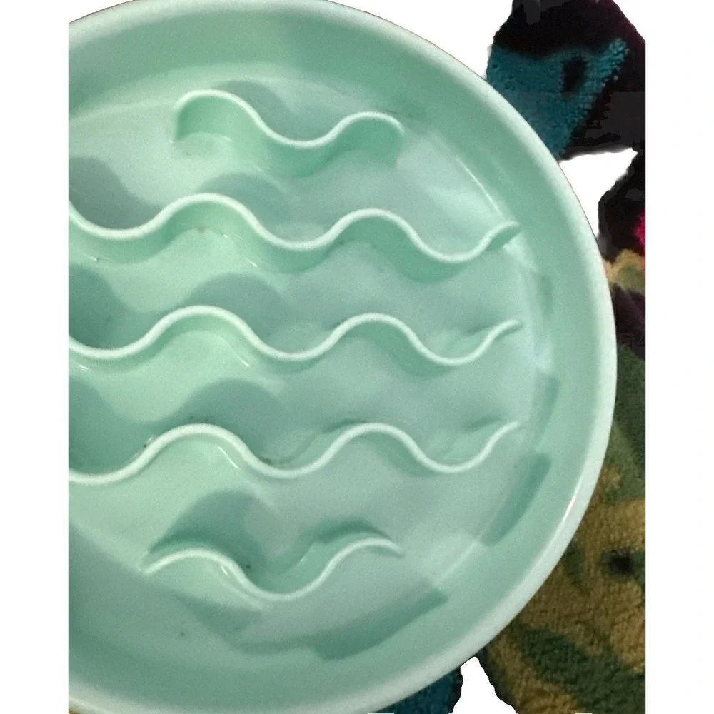 Outward Hound Fun Feeder Slo Bowl - Mint Wave, Small/Tiny Green